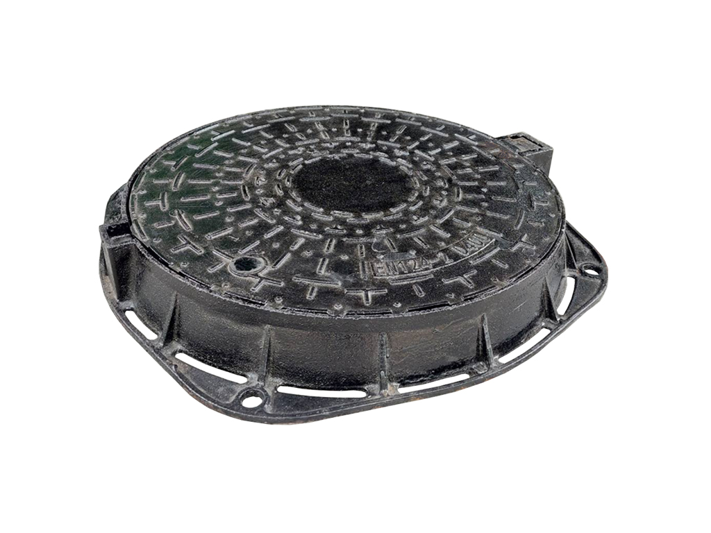 Люк чугунный канализационный с запорным устройством, класс нагрузки D400 (800х600х100 мм)